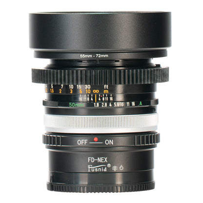 Canon FD 50mm F1.8 S.C. Cin Mod Prime Portrait Lens | Sony E-mount!