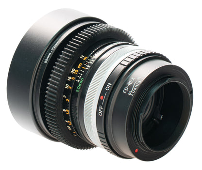 Canon FD 50mm F1.8 S.C. Cin Mod Prime Portrait Lens | Sony E-mount!