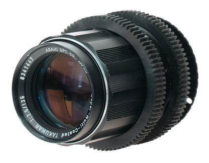 Asahi Super-Multi-Coated TAKUMAR 135mm F3.5 Cine w/ Anamorphic Bokeh | Canon EF