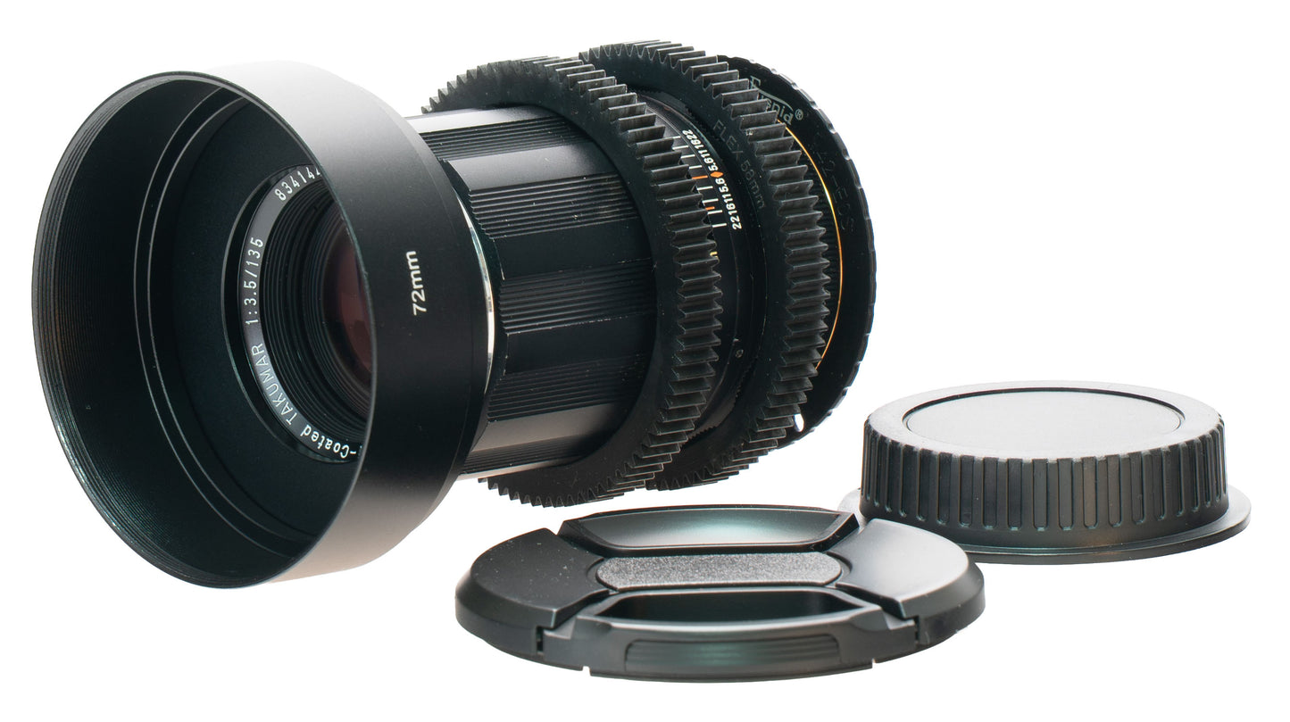 Asahi Super-Multi-Coated TAKUMAR 135mm F3.5 Cine w/ Anamorphic Bokeh | Canon EF