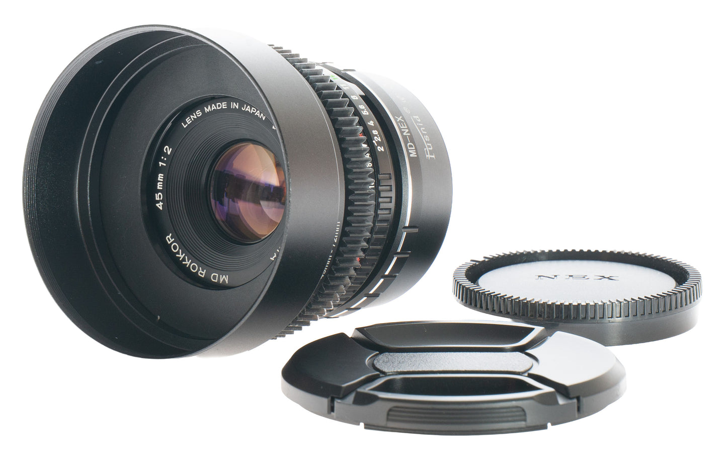 Minolta MD Rokkor 45mm F2 Cine Mod Lens w/ Anamorphic Bokeh For Sony E-mount!