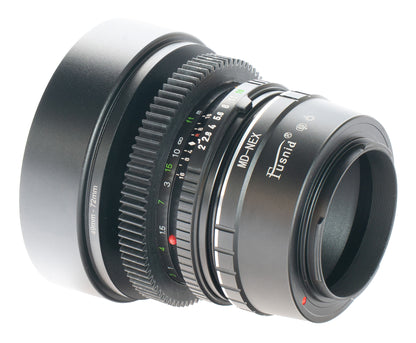 Minolta MD Rokkor 45mm F2 Cine Mod Lens w/ Anamorphic Bokeh For Sony E-mount!