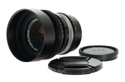 Canon FD 50mm F1.8 S.C. Cine Mod Prime Lens w/ Anamorphic Bokeh | Sony E-mount!