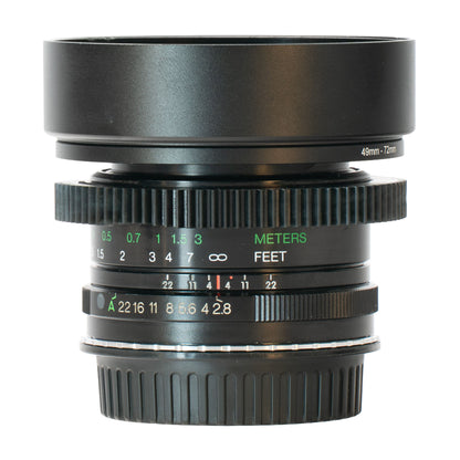 Vivitar Wide Angle MC 28mm F2.8 Cine Mod w/ Anamorphic Bokeh & Flares | Canon EF