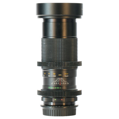 Helios Tele-Auto 200mm F4 Cine Mod w/ Blue Anamorphic Bokeh & Flares | Canon EF!