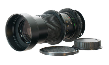 Helios Tele-Auto 200mm F4 Cine Mod w/ Blue Anamorphic Bokeh & Flares | Canon EF!