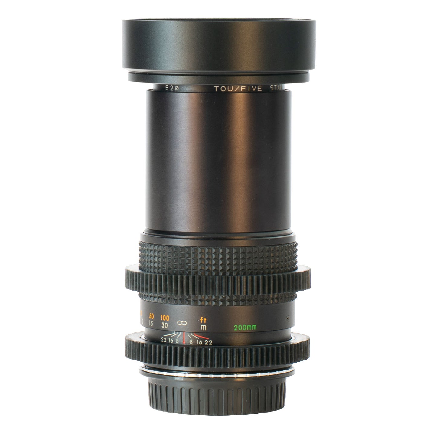 Tou/Five Star MC 200mm F4.5 Cine Mod w/ Orange Anamorphic Bokeh & Flares | Canon