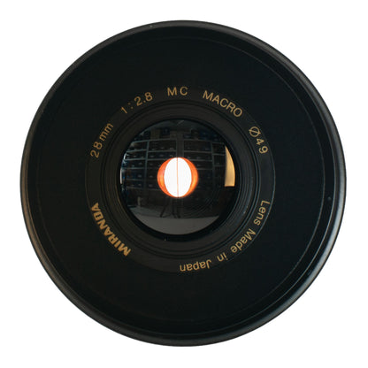 Miranda MC Macro 28mm F2.8 Cine Mod w/ Orange Anamorphic Bokeh & Flare | Sony E!