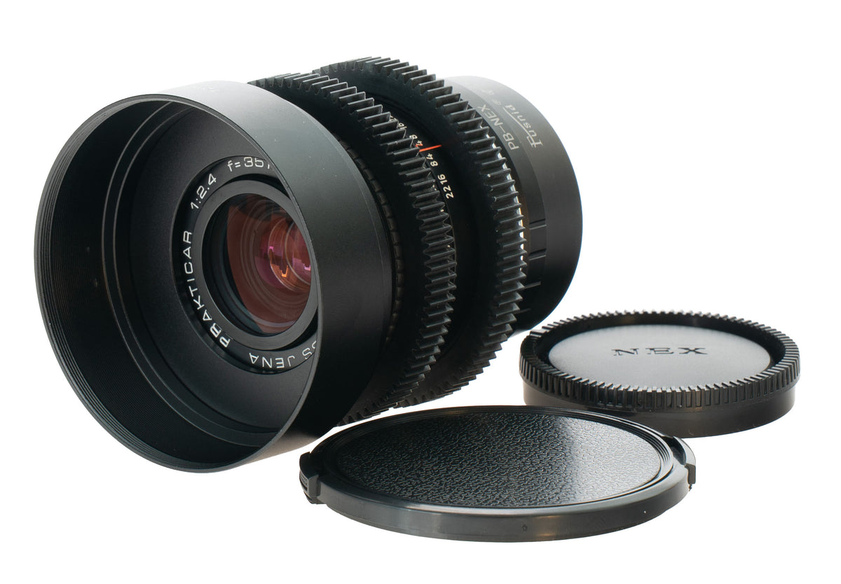 Carl Zeiss Jena MC Prakticar 35mm F2.4 Cine Mod Wide Angle Prime | Sony E-mount!