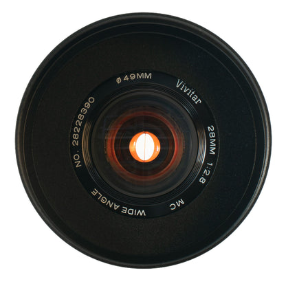 Vivitar Wide-Angle MC 28mm F2.8 w/ Orange Anamorphic Bokeh & Flare | Sony E!