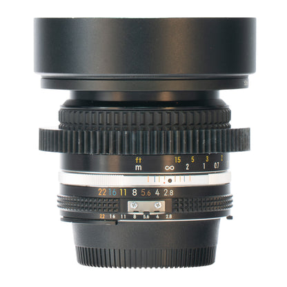 Nikon Nikkor 35mm F2.8 Rare Cine Mod Prime w/ Anamorphic Bokeh | Nikon F (AI-S)!