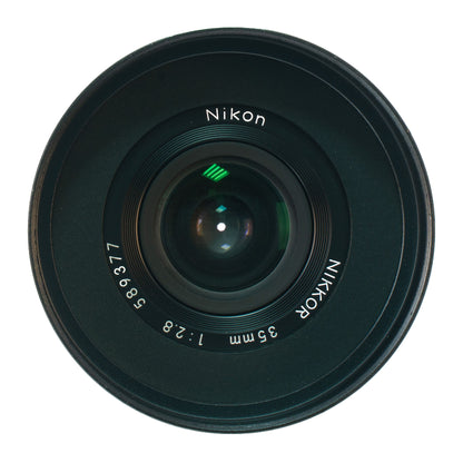 Nikon Nikkor 35mm F2.8 Rare Cine Mod Prime w/ Anamorphic Bokeh | Nikon F (AI-S)!
