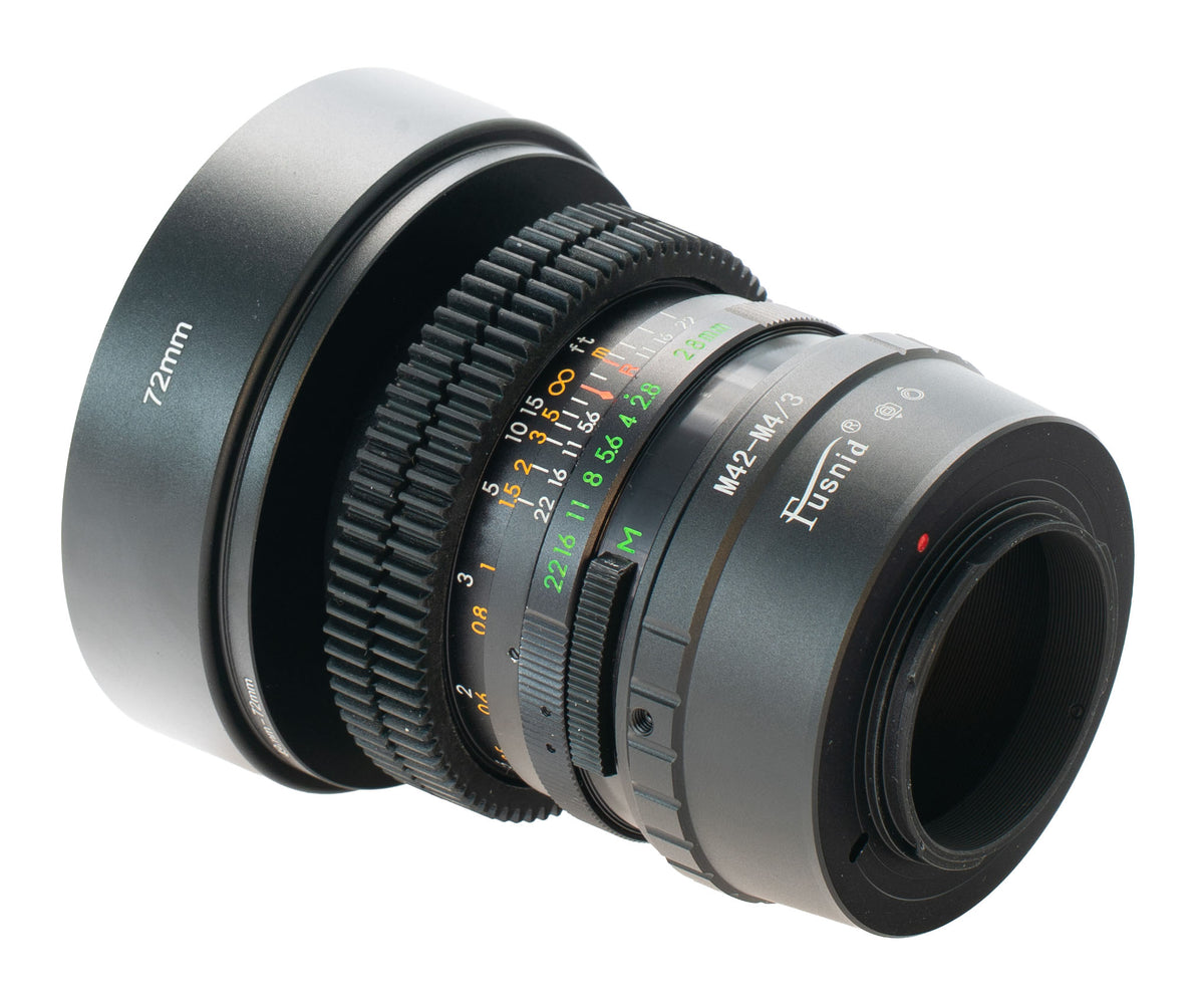 Helios 28mm F2.8 Cine Mod Wide Prime w/ Red Anamorphic Bokeh & Flare | M4/3!