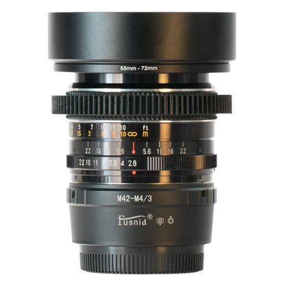 Optomax Auto 35mm F2.8 Cine Mod Lens w/ Neutral Anamorphic Bokeh & Flare | M4/3!