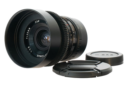 Optomax Auto 35mm F2.8 Cine Mod Lens w/ Neutral Anamorphic Bokeh & Flare | M4/3!