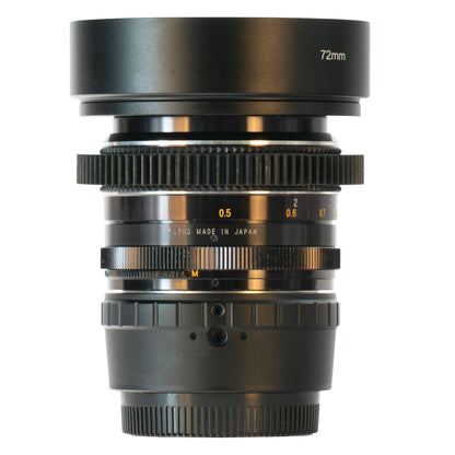 Optomax Auto 35mm F2.8 Cine Mod Lens w/ Neutral Anamorphic Bokeh & Flare | M4/3!