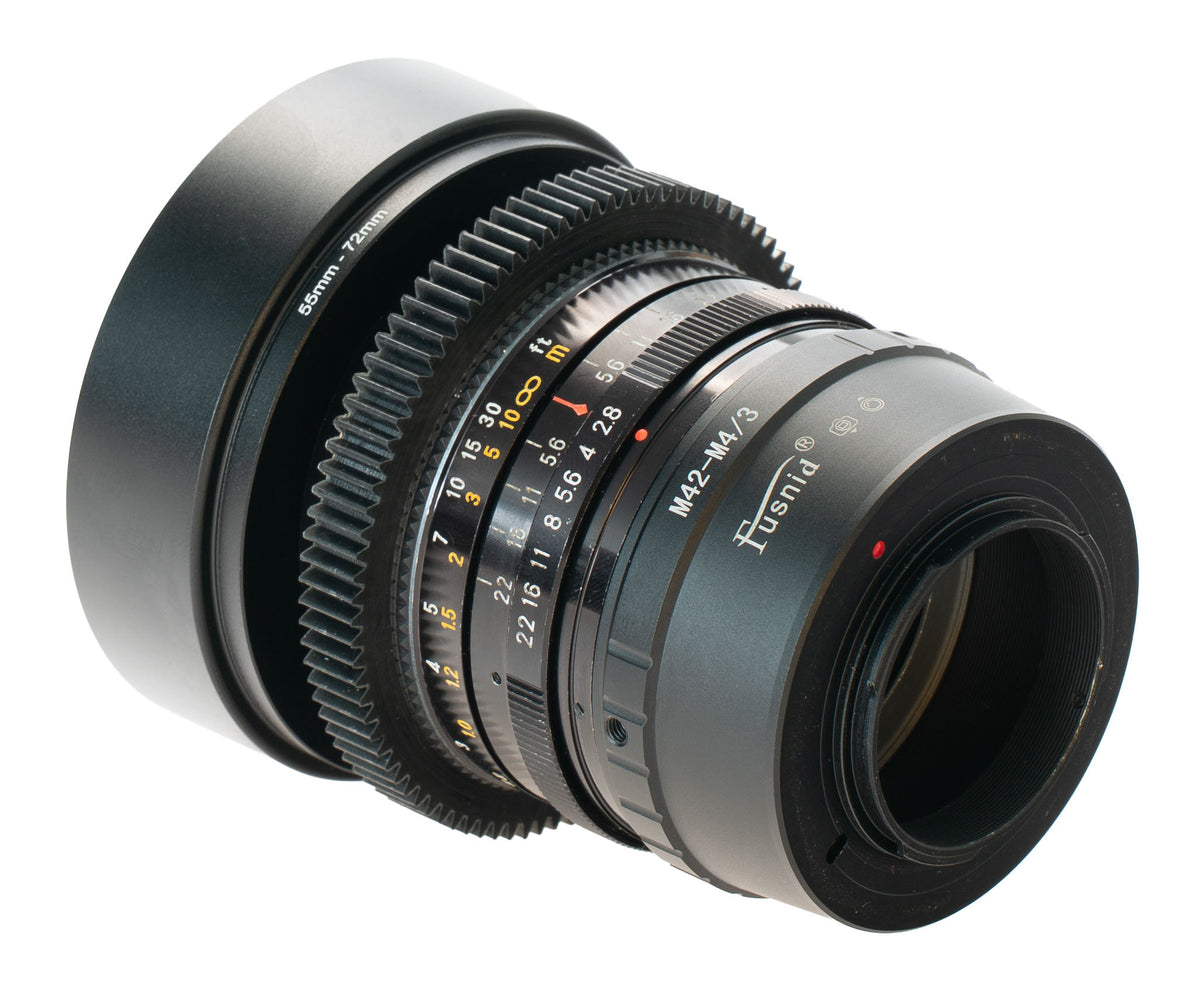 Optomax Auto 35mm F2.8 Cine Mod Lens w/ Neutral Anamorphic Bokeh & Flare | M4/3!