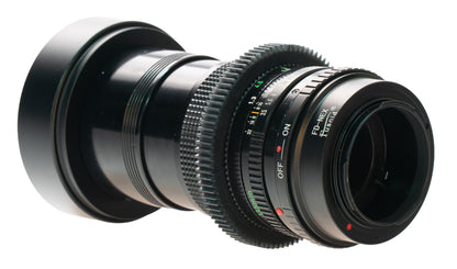 Canon FD 135mm F3.5 Cine Mod Prime w/ Blue Anamorphic Bokeh & Flare | Sony E!