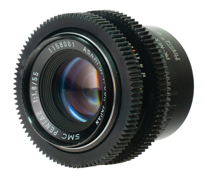 Asahi SMC Pentax 55mm F1.8 Cine Mod w/ Blue Anamorphic Bokeh & Flare | Sony E!