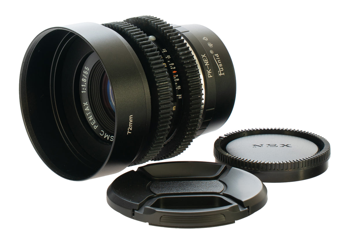 Asahi SMC Pentax 55mm F1.8 Cine Mod w/ Blue Anamorphic Bokeh & Flare | Sony E!