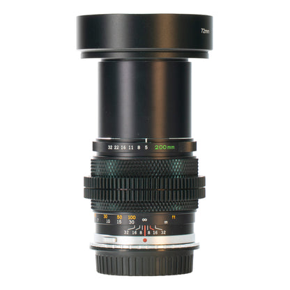 Olympus OM F. Zuiko Auto-T 200mm F5 Cine Mod w/ Anamorphic Bokeh & Flare | Canon