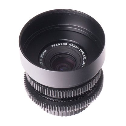 Asahi SMC Pentax‑M 28mm F2.8 Cine Mod Lens w/ Anamorphic‑Style Bokeh | Canon EF! - TerPhoto Store