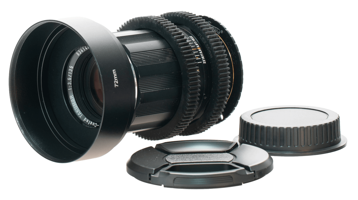 Asahi Super-Multi-Coated TAKUMAR 135mm F3.5 Cine w/ Anamorphic Bokeh | Canon EF - TerPhoto Store