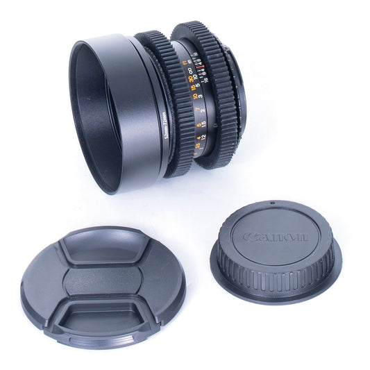Auto Yashinon DS - M 50mm F1.7 Cine Mod w/ Neutral Anamorphic Bokeh for Canon EF! - TerPhoto Store