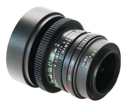 Canon FD 28mm F2.8 Cine Mod Wide Prime Lens w/ Anamorphic Bokeh | Sony E-mount! - TerPhoto Store