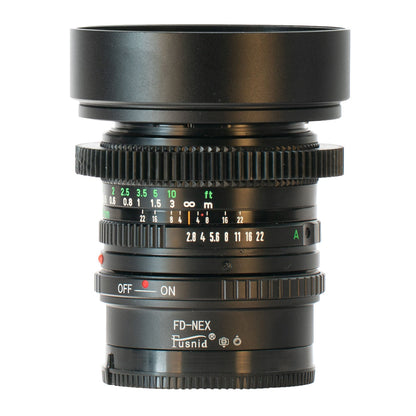 Canon FD 28mm F2.8 Cine Mod Wide Prime Lens w/ Anamorphic Bokeh | Sony E-mount! - TerPhoto Store