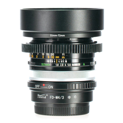 Canon FD 50mm F1.8 S. C. Cine Mod Vintage Prime Portrait Lens | M4/3! - TerPhoto Store