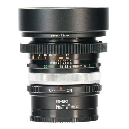 Canon FD 50mm F1.8 S.C. Cin Mod Prime Portrait Lens | Sony E - mount! - TerPhoto Store