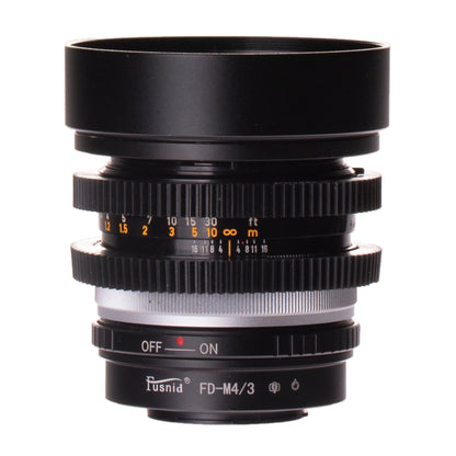 Canon FD 50mm F1.8 S.C. Cine Mod Prime Lens w/ Anamorphic Bokeh | M4/3 mount! - TerPhoto Store
