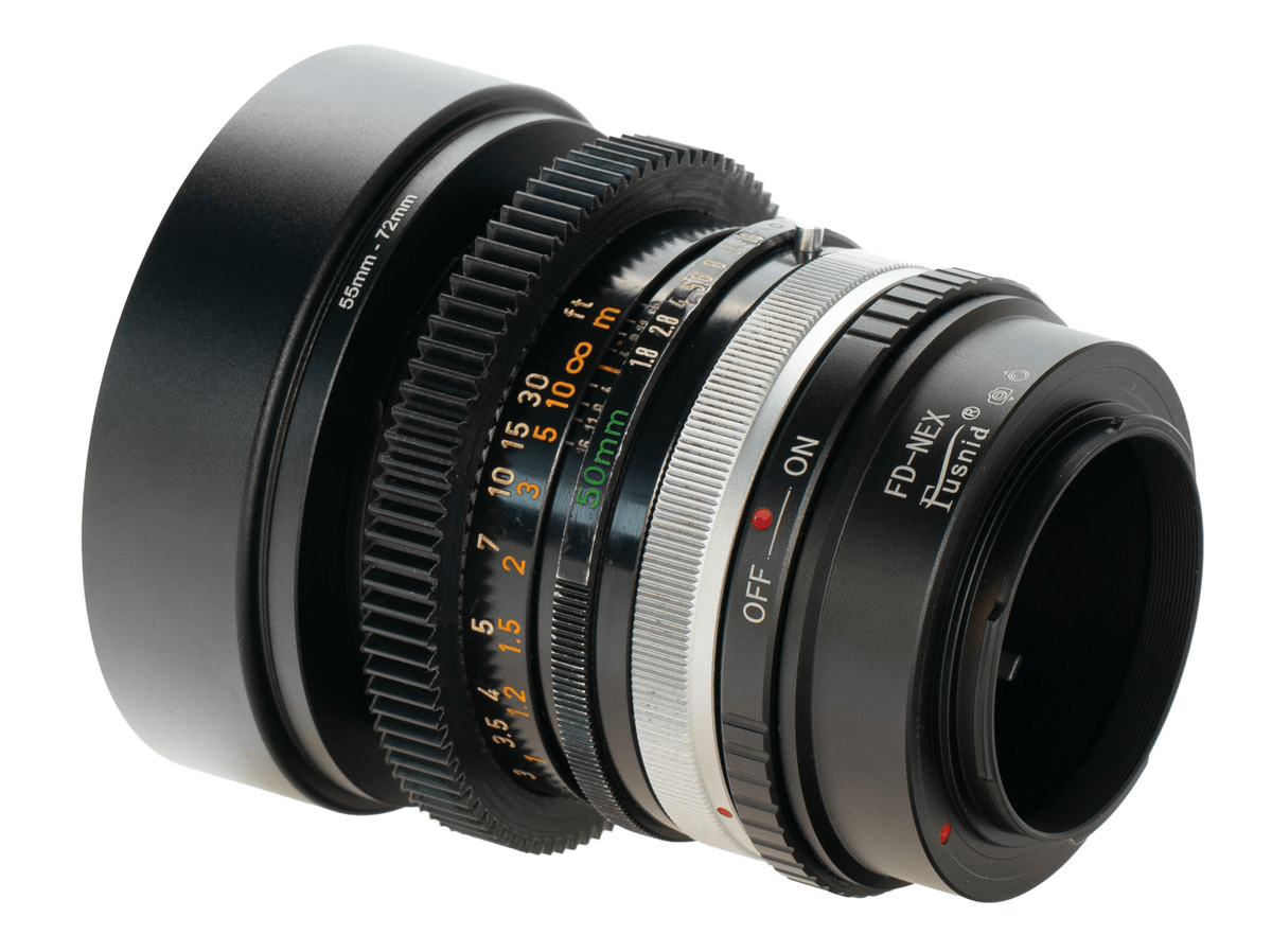 Canon FD 50mm F1.8 S.C. Cine Mod Prime Lens w/ Anamorphic Bokeh | Sony E-mount! - TerPhoto Store