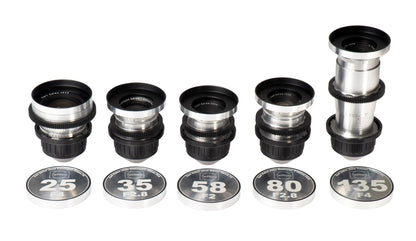 Carl Zeiss 25/35/58/80/135mm Very RARE Early Cine Mod Lens Set | Arri PL - TerPhoto Store