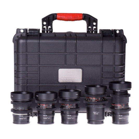 Carl Zeiss 28/35/50/80/135mm Cine Mod Prime Lenses Set For Sony E - Mount w/ Case! - TerPhoto Store