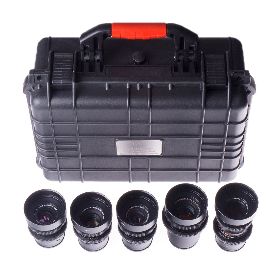Carl Zeiss 28/35/50/80/135mm Cine Mod Prime Lenses Set For Sony E - Mount w/ Case! - TerPhoto Store