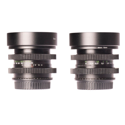 Carl Zeiss 29/35/50/80/135mm Cine Modded Lenses Set For Canon EF Mount w/ Case! - TerPhoto Store