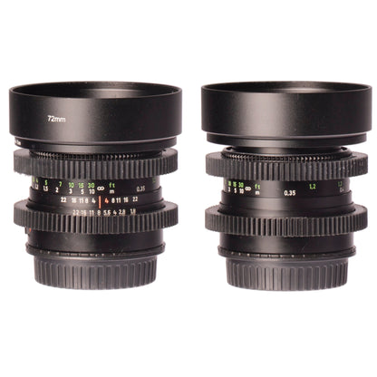 Carl Zeiss 29/35/50/80/135mm Cine Modded Lenses Set For Canon EF Mount w/ Case! - TerPhoto Store