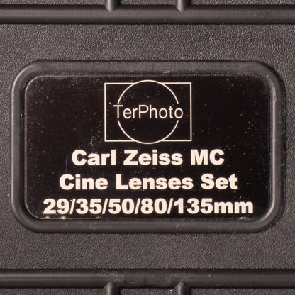 Carl Zeiss 29/35/50/80/135mm Cine Modded Lenses Set For Canon EF Mount w/ Case! - TerPhoto Store
