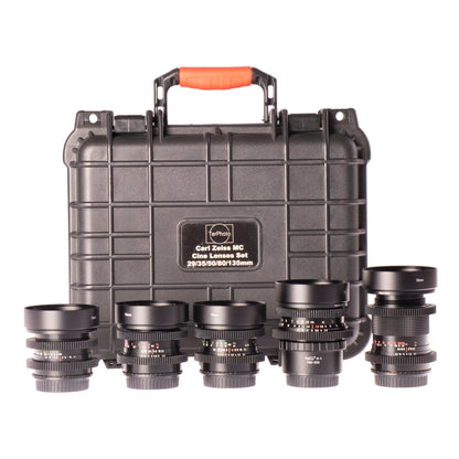Carl Zeiss 29/35/50/80/135mm Cine Modded Lenses Set For Canon EF Mount w/ Case! - TerPhoto Store