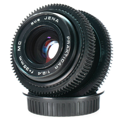 Carl Zeiss ausJENA MC Prakticar (Flektogon) 35mm F2.4 Cine Mod Lens For Canon EF - TerPhoto Store