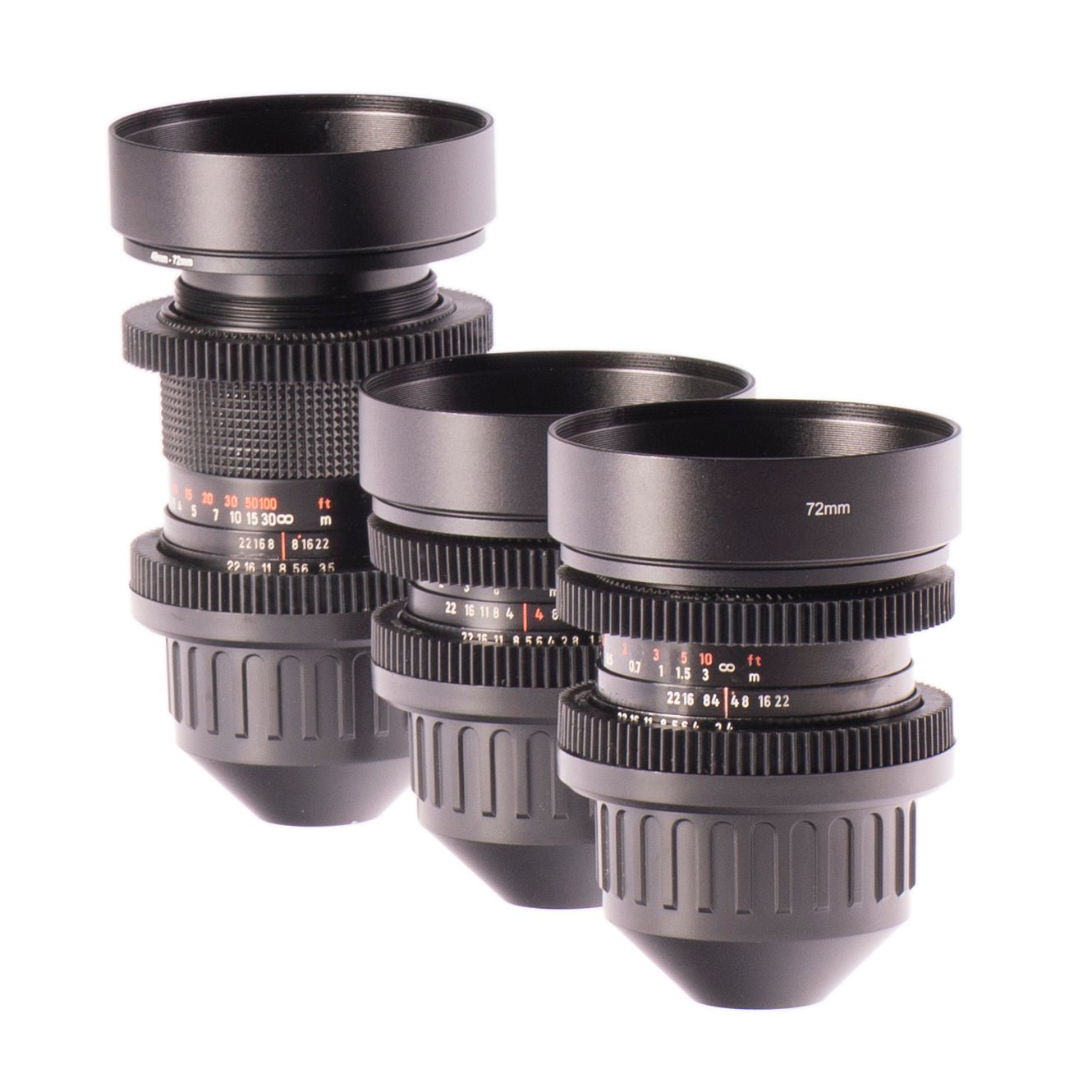 Carl Zeiss Jena DDR 35/50/135mm Cine Mod Lenses Set For Arri PL mount w/ Case! - TerPhoto Store