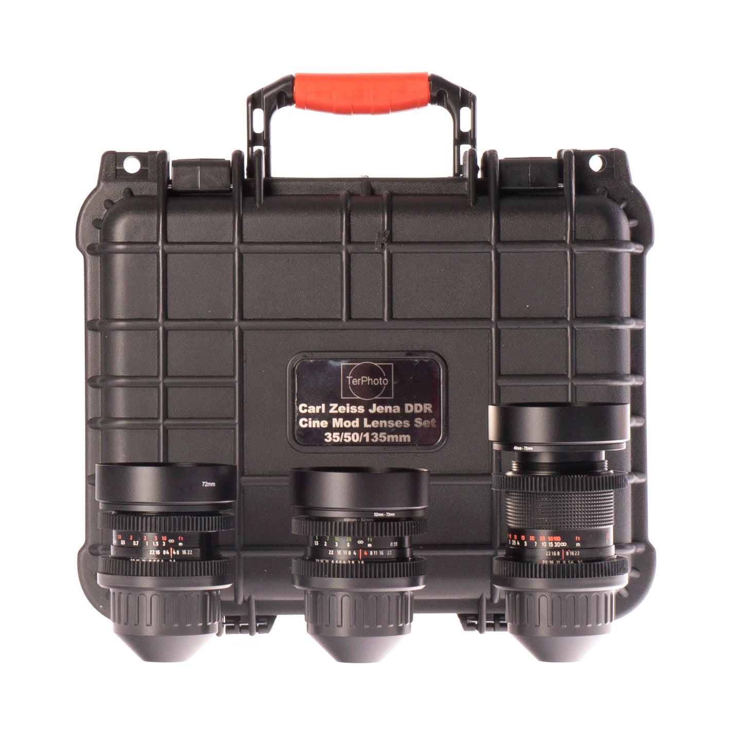Carl Zeiss Jena DDR 35/50/135mm Cine Mod Lenses Set For Arri PL mount w/ Case! - TerPhoto Store