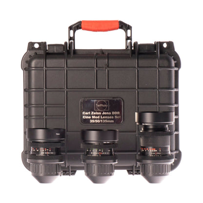Carl Zeiss Jena DDR 35/50/135mm Cine Mod Lenses Set For Arri PL mount w/ Case! - TerPhoto Store