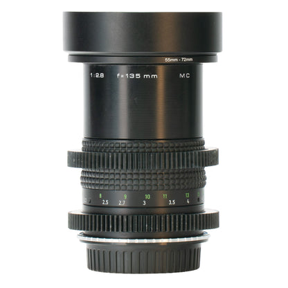 Carl Zeiss Jena MC P (Sonnar) 135mm F2.8 Cine Mod Prime Portrait Lens | Canon EF - TerPhoto Store