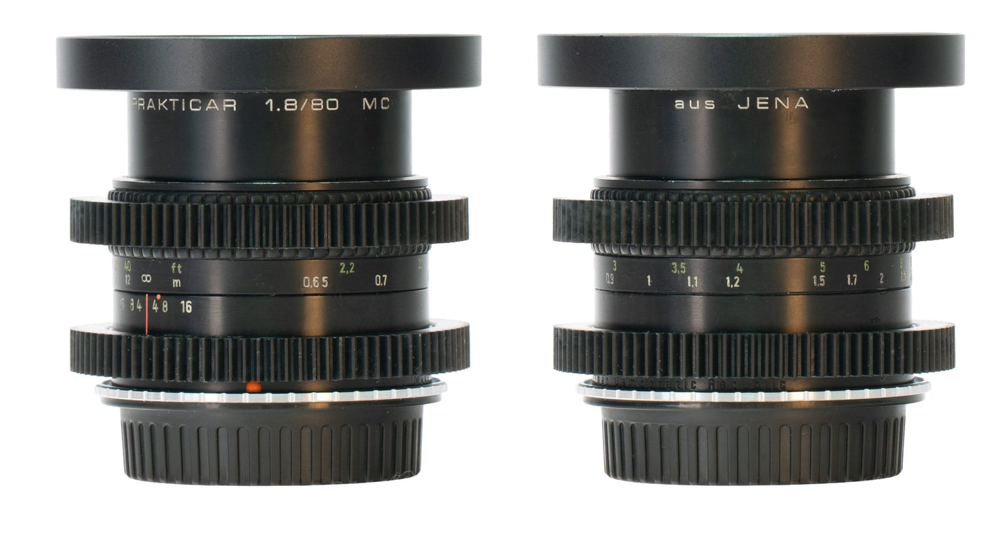 Carl Zeiss Jena Prakticar Cine Mod 20/28/35/50/55/80mm Lens Set For Canon EF! - TerPhoto Store