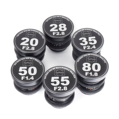 Carl Zeiss Jena Prakticar Cine Mod 20/28/35/50/55/80mm Lens Set For Canon EF! - TerPhoto Store