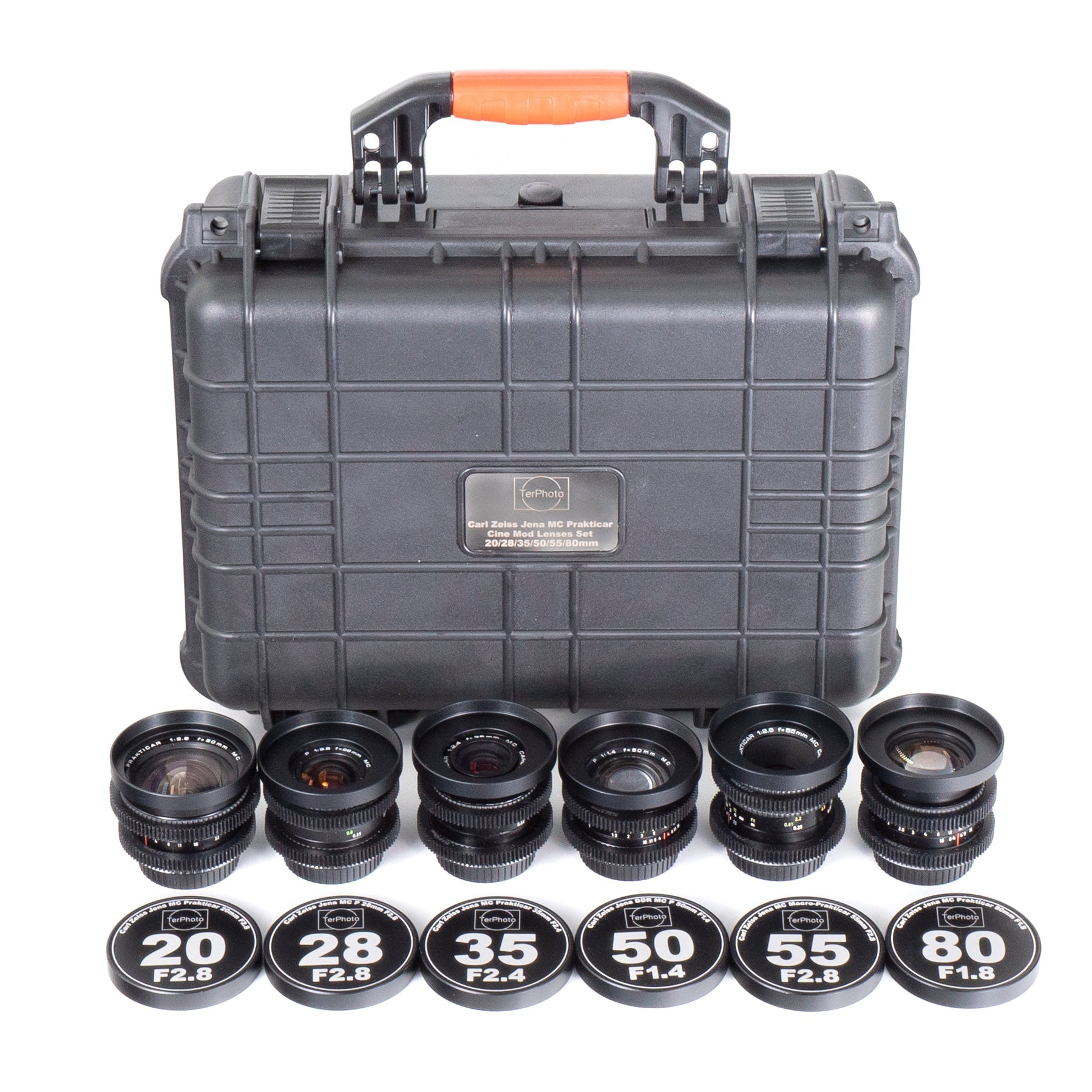 Carl Zeiss Jena Prakticar Cine Mod 20/28/35/50/55/80mm Lens Set For Canon EF! - TerPhoto Store