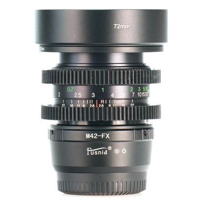 Cosinon Auto MC 35mm F2.8 Prime Cine Mod Lens For Filmmaking | Fuji FX Mount! - TerPhoto Store